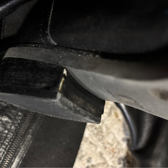 Black Leather Boots Size 9-1/2 Over-the-Knee - Picture 13 of 16